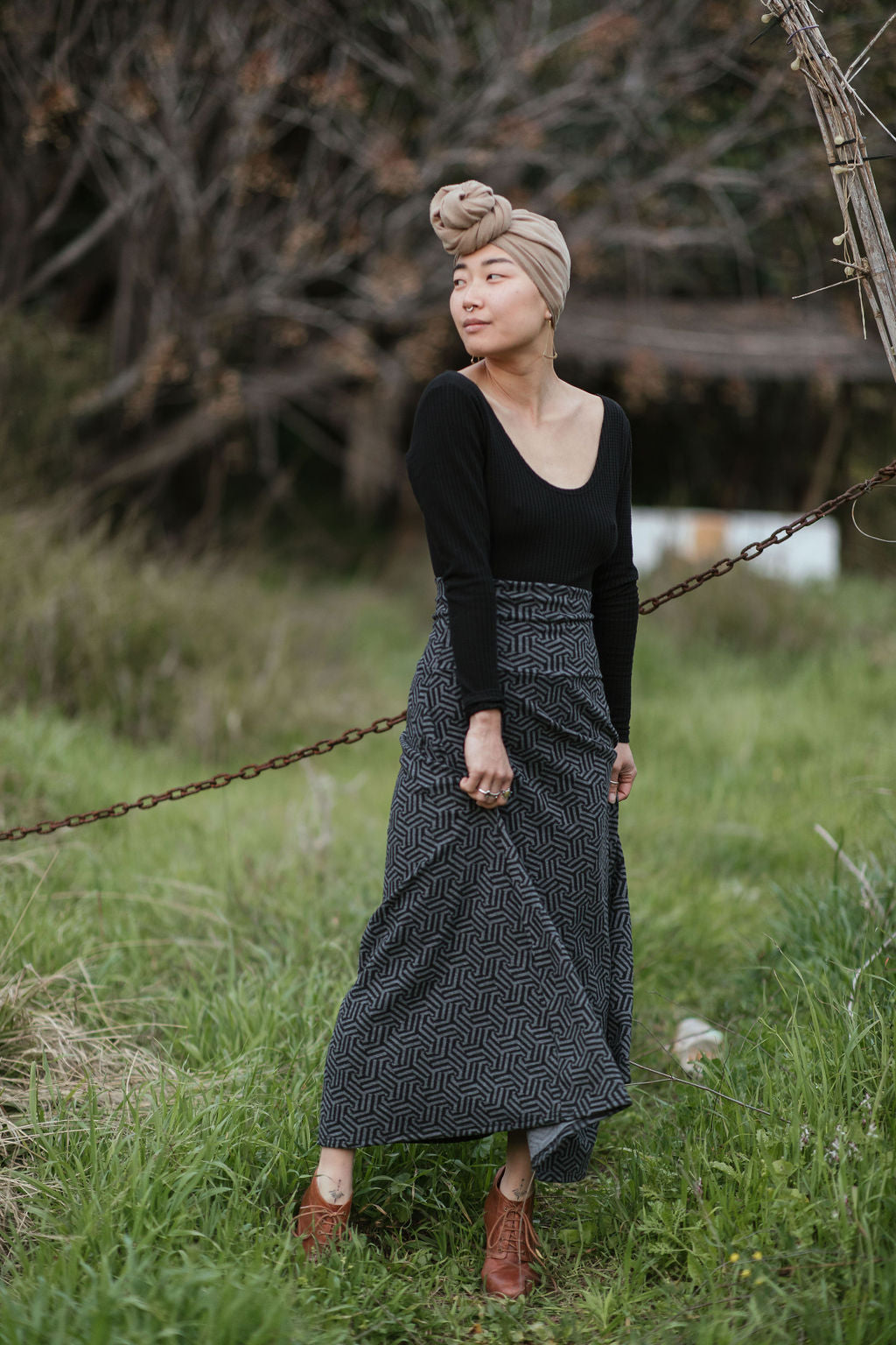 Geomertic Maxi Skirt