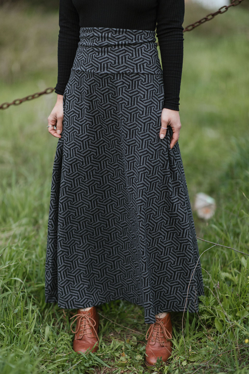 Geomertic Maxi Skirt