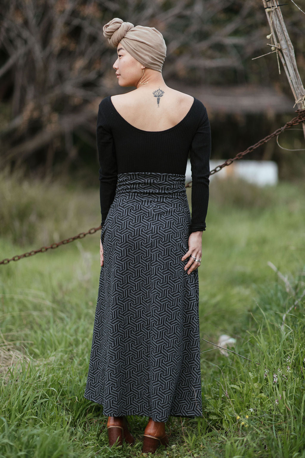 Geomertic Maxi Skirt