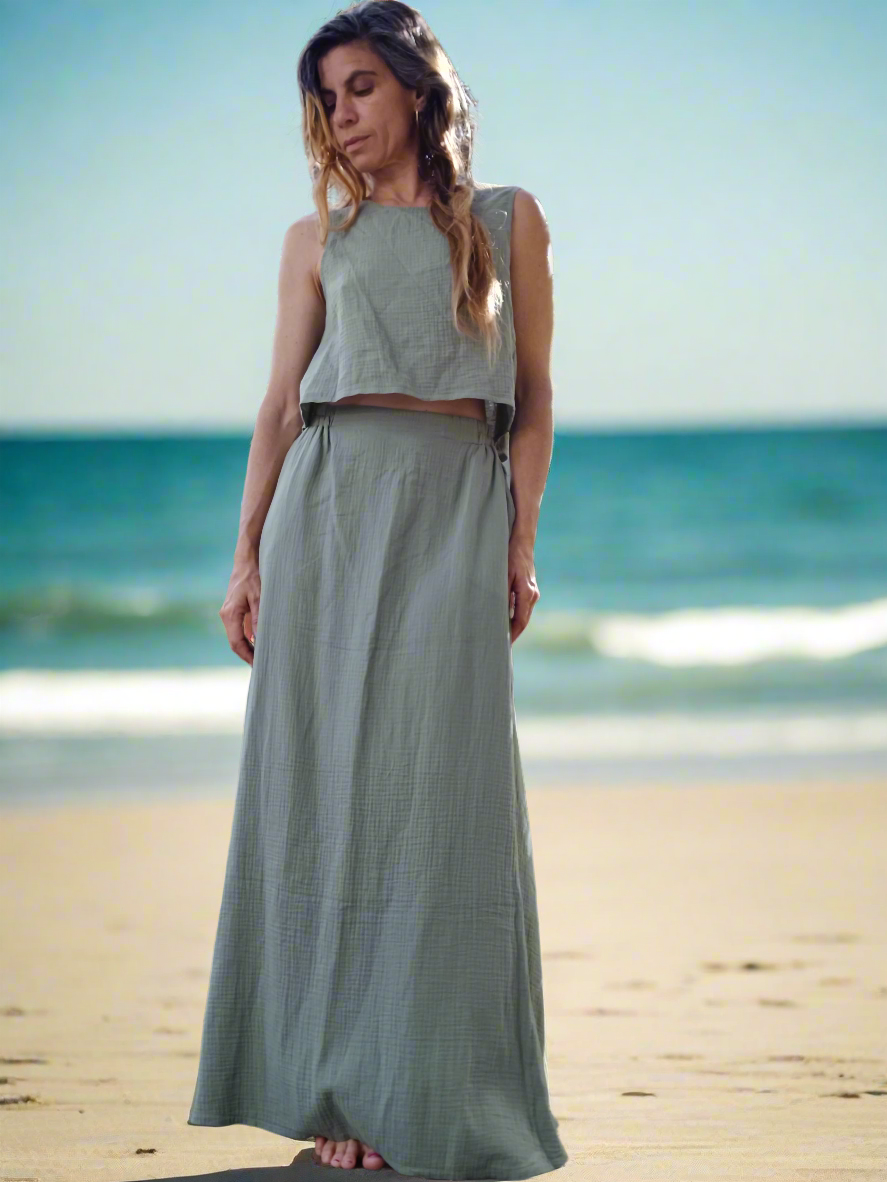 Cotton Maxi Skirt