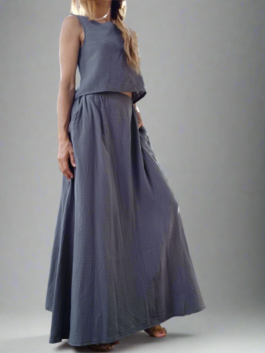 Cotton Maxi Skirt
