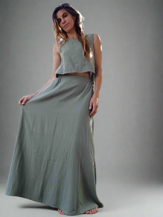 Cotton Maxi Skirt